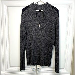 Calvin Klein Jeans Men’s Size XL Grey 1/2 Zip Front Sweater w/Stand Up Collar